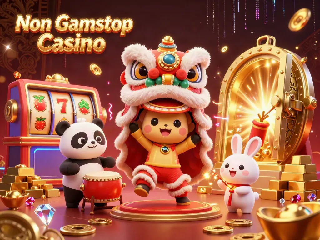 Engage with the vibrant atmosphere of a Non Gamstop Casino, filled with rich colors and exciting gaming elements.