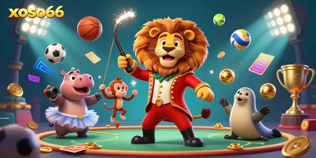 Bet on excitement with xoso66 as vibrant characters entertain in a dynamic casino scene.