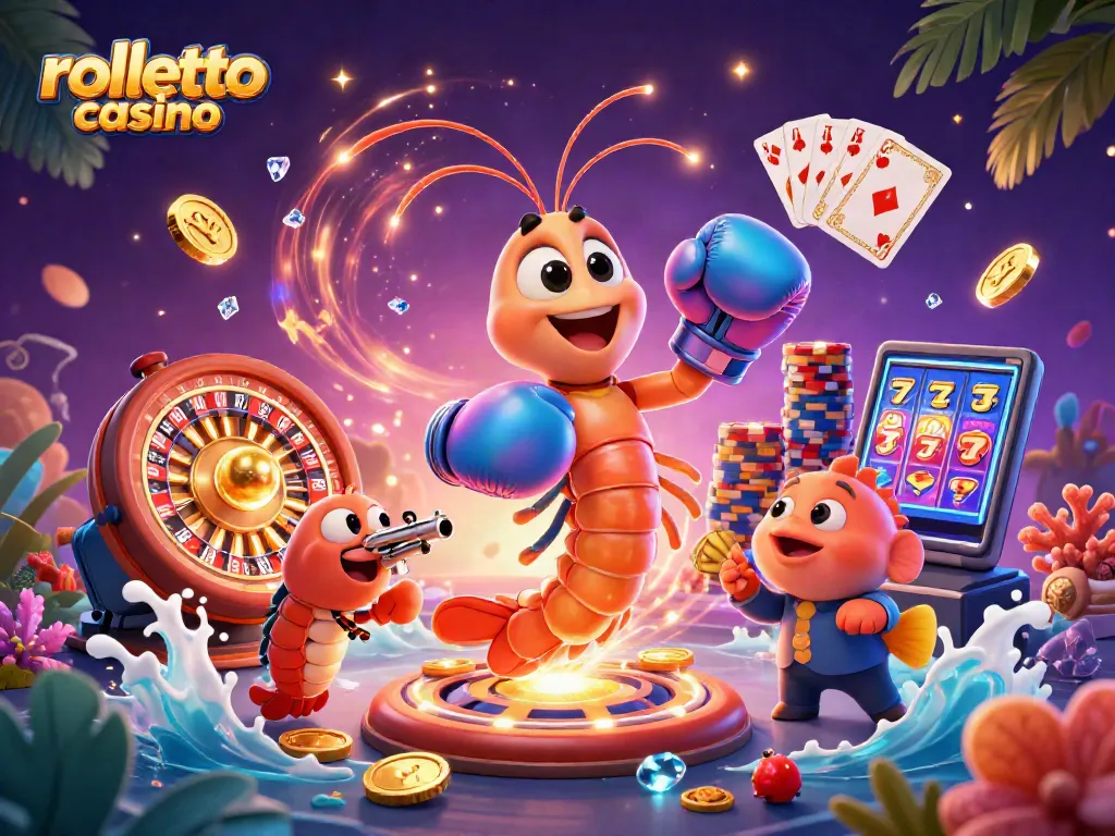Experience the vibrant action of rolletto casino with lively characters and dynamic gaming elements.