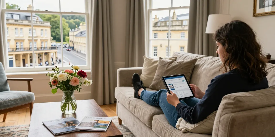 Bath short-term rental management showcased in a stylish Georgian apartment with guests enjoying a relaxed atmosphere.