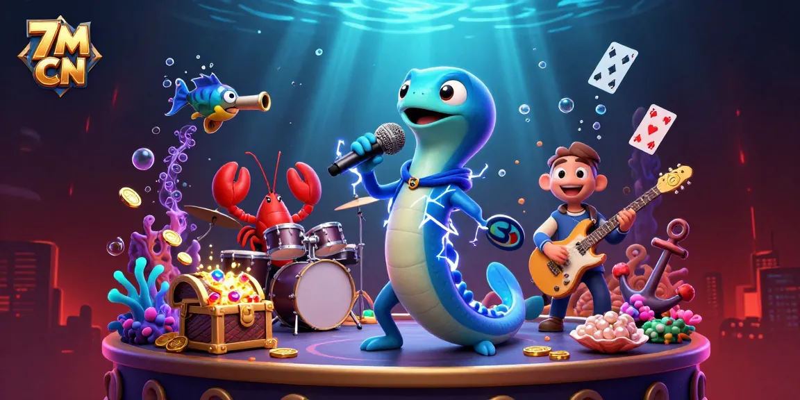 Experience thrilling moments with the 7M CN electric eel DJ in an underwater casino.