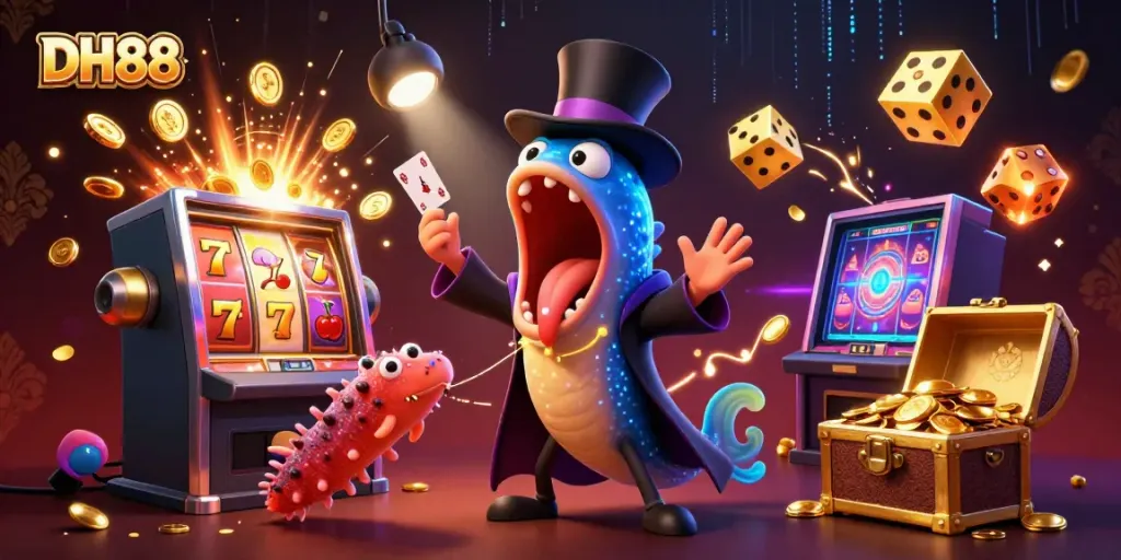 Experience DH88's vibrant casino world with magical underwater characters performing thrilling games and jackpots.