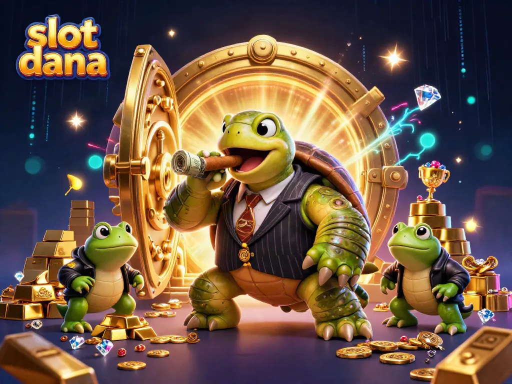Experience the excitement of slot dana with vibrant 3D characters and casino treasures lighting up the scene.