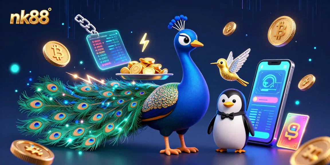 Engage with nk88 by winning incredible prizes in this vibrant, casino-themed illustration.