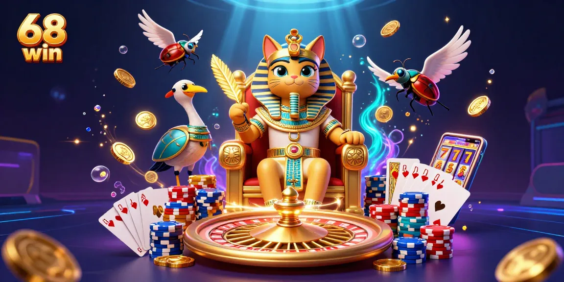 Bet on exciting slots and games at 68 win, featuring a vibrant casino scene with rich elements.