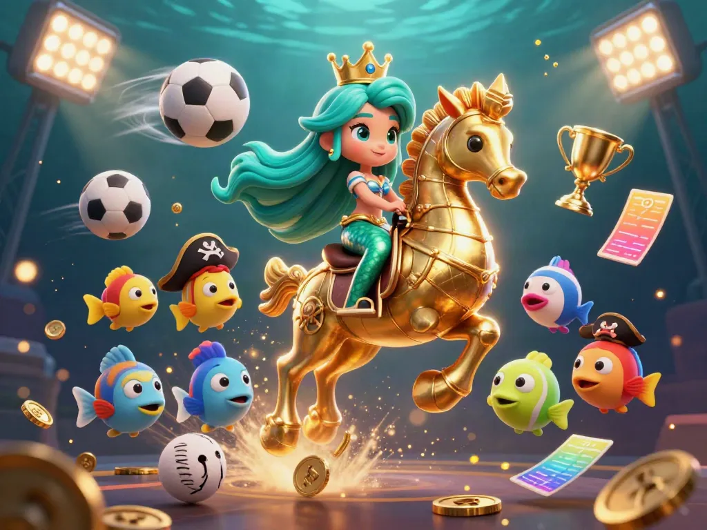 Engage in thrilling gameplay at B52CLUB, where a mermaid princess and seahorse highlight the adventurous casino experience.