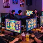 situs slot deposit 10 ribu players enjoying an immersive gaming experience