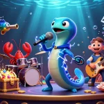 Experience thrilling moments with the 7M CN electric eel DJ in an underwater casino.