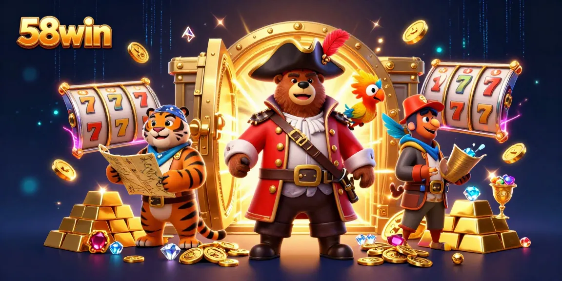 Experience thrilling gameplay at 58win with vibrant digital illustration showcasing casino elements and engaging characters.