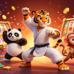 Experience the thrilling action at HZ88, where playful characters come alive in a lively casino scene.